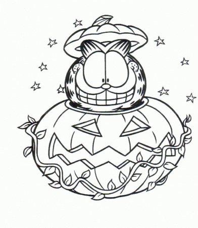 Garfield Takes A Car Coloring Page - Garfield Coloring Pages 