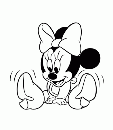 Baby Minnie Mouse Coloring Pages - Free Printable Coloring Pages 