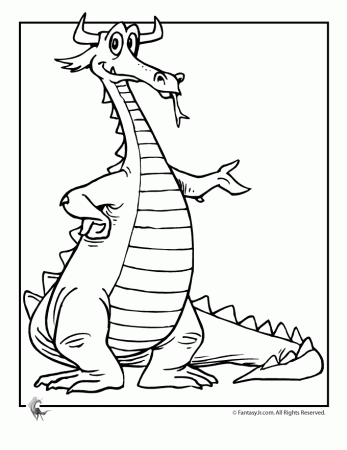 Cartoon Dragon Coloring Pages | Rsad Coloring Pages