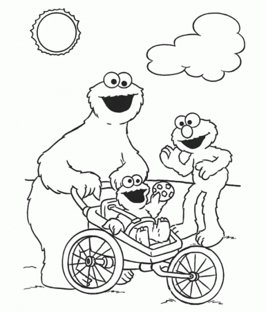 Cookie Monster Parenting Coloring Pages - Cookie Monster Cartoon 