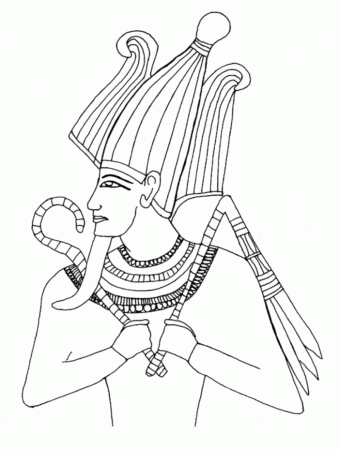 King Tut Pharaoh Coloring Page - Education Coloring Pages on 