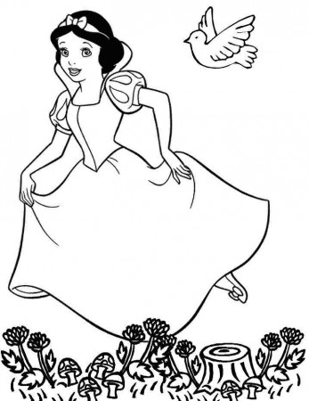 Disney Cartoon Snow White Coloring Page - ColoringforKids.info 