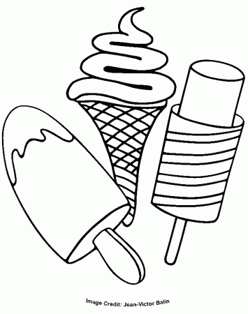 Ice Cream Treats - Free Coloring Pages for Kids - Printable 