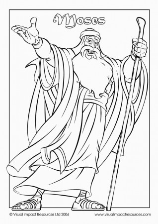 Bible Colouring Pages For Kids Moses