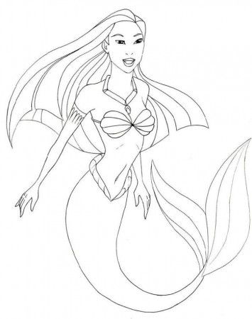 Photos Pocahontas The Mermaid Coloring Pages - Pocahontas Cartoon 
