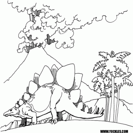 Stegosaurus Coloring Page by YUCKLES!