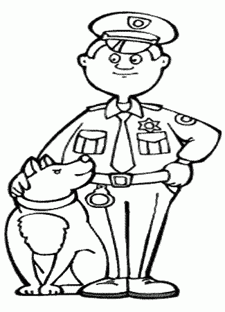 Police Officer Coloring Pages For Kids