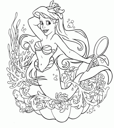 Princess Ariel Coloring Pages | Coloring