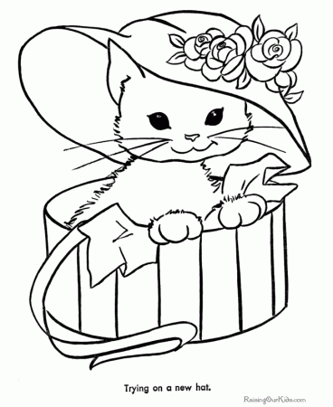 Coloring picture of a cat