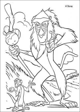 Timon and rafiki coloring pages - Hellokids.com