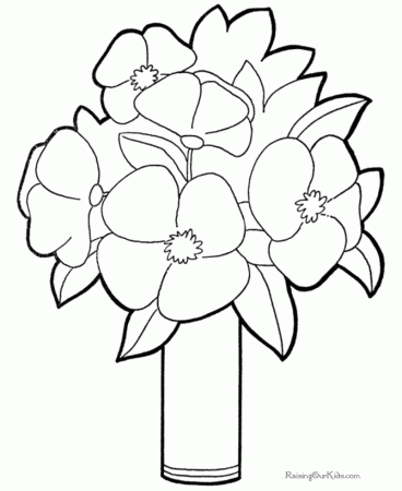 Kid coloring sheets of Flowers 022