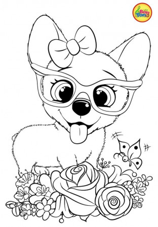 Cute Dog For You Coloring Pages - Cute Animal Coloring Pages - Coloring  Pages For Kids And Adults