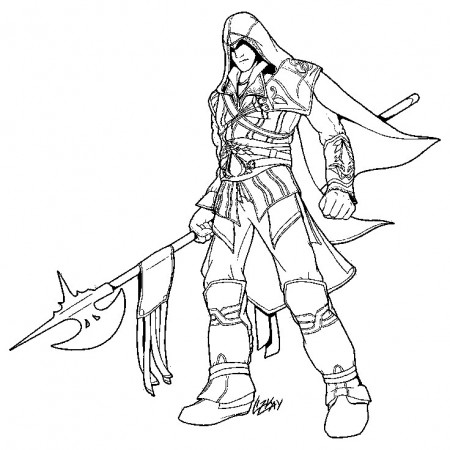 Assassin coloring pages to download and print for free