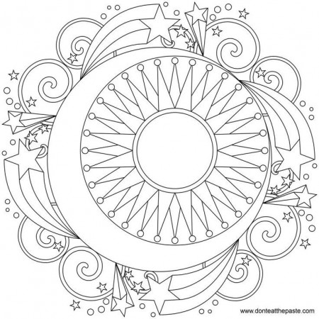 6 Best Images of Printable Sun And Moon Designs - Mandalas Coloring Pages  of Cool Designs,… | Mandala coloring pages, Coloring pages for grown ups,  Mandala coloring