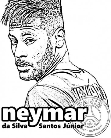 Awesome Neymar Coloring Page - Free Printable Coloring Pages for Kids