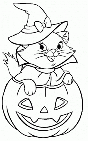 Halloween Cat Coloring Pages Free Printable