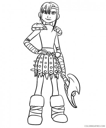 how to train your dragon coloring pages astrid Coloring4free -  Coloring4Free.com