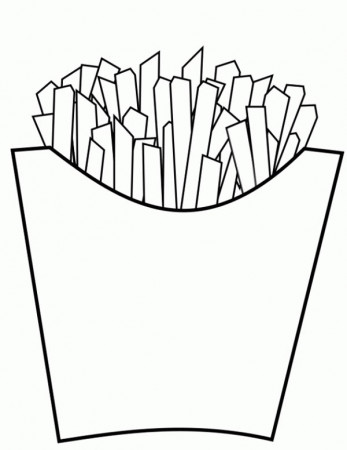 Junk Food Delicious Fries Coloring Page - Download & Print Online ...