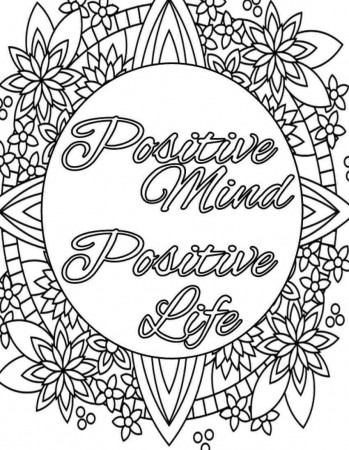 Positive Quote Coloring Pages Quotes Quotesgram Printable Free ...