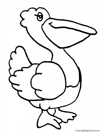 Pelican 01 Coloring Page | Coloring Page Central