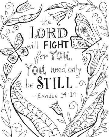 Bible verse, Exodus 14:14, with tulips and butterflies. | Bible ...