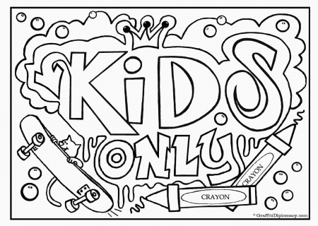 kids only coloring page | Coloring pages for teenagers, Cool ...