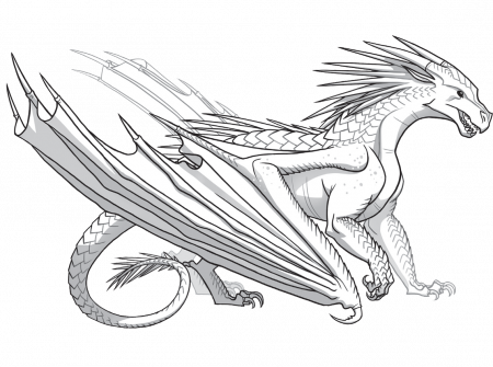 Icewing | Wings of fire dragons, Wings of fire, Dragon coloring page