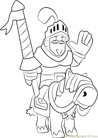 Prince Coloring Page - Free Clash Royale Coloring Pages ...