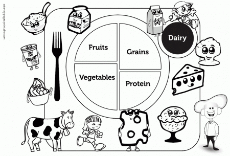 Unhealthy food coloring pages. Dairy ...coloring-pages-printable.com