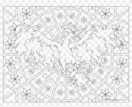 Moltres - Pokemon Adult Coloring Pages Clipart (#704012) - PikPng