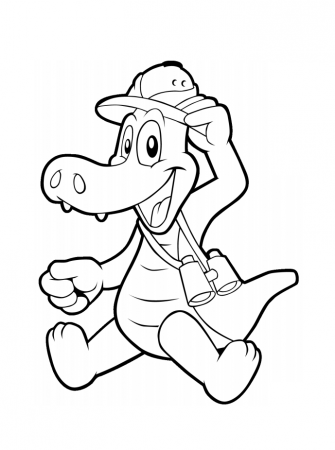 Cartoon Alligator Coloring Page - Free Printable Coloring Pages ...