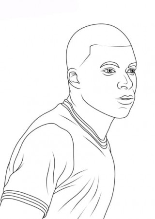 Mbappe coloring pages for fans - Free Printable Pictures