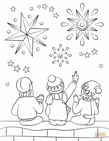 Firework Night coloring page | Free Printable Coloring Pages