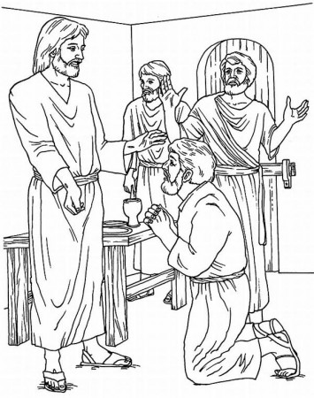 Thomas Disciples Of Jesus Ask For Blessing Coloring Page : Coloring Sun