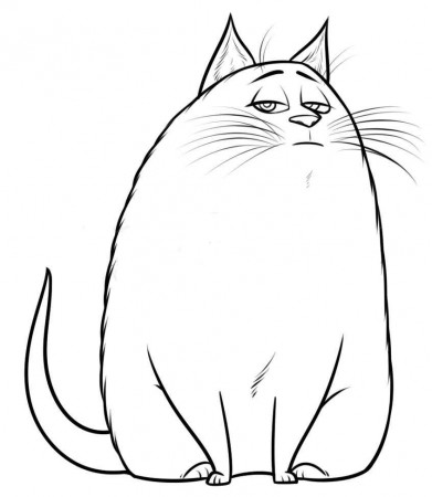 Online coloring pages big, Coloring Big fat cat Pets allowed.