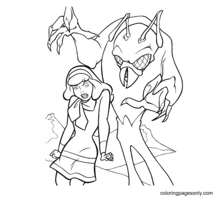 Daphne and Monster Coloring Pages - Scooby-Doo Coloring Pages - Coloring  Pages For Kids And Adults