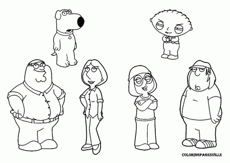 Family Guy To Print - Coloring Pages for Kids and for Adults