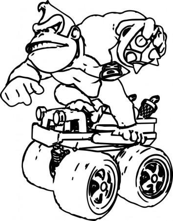 Donkey Kong Country Returns Coloring Pages Donkey Kong Mario Kart ...