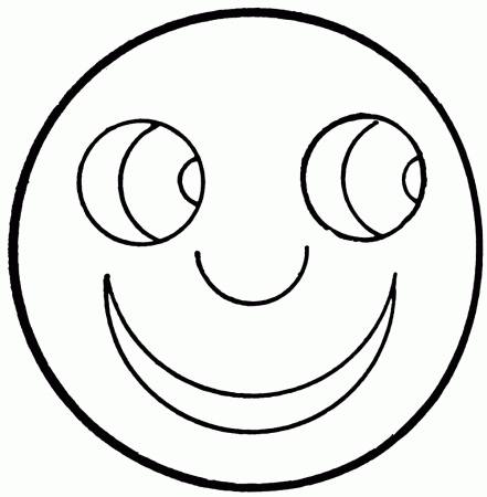 Happy Face For Coloring - ClipArt Best