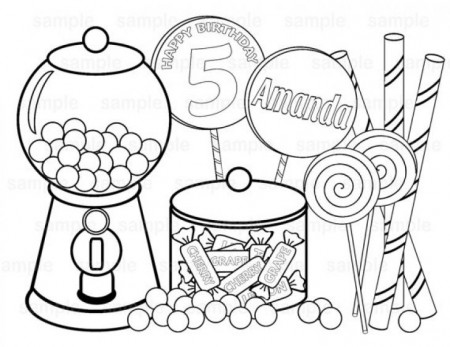 candy coloring sheets - Coloring Pages For Kids and Printable