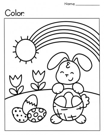 Easter/Spring Coloring Page | Etsy