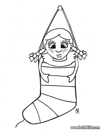 CHRISTMAS STOCKINGS coloring pages - printable Xmas coloring pages for kids