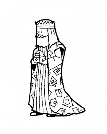 THREE WISE MEN coloring pages - Gaspar