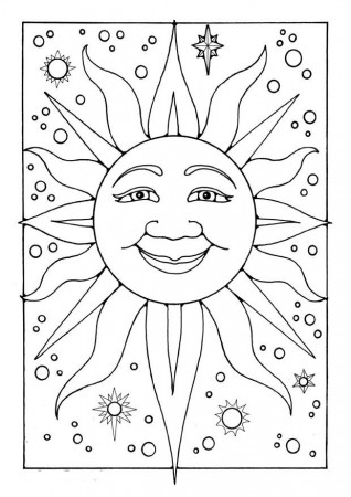 Coloring Pages: Coloring Pages For The Sun And Moon
