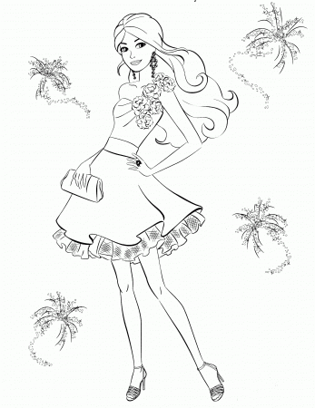 Barbie Kissing Coloring Pages - High Quality Coloring Pages
