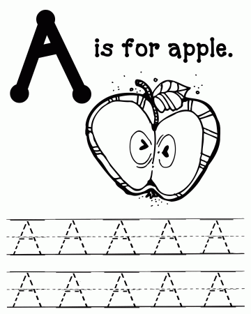 Printable Coloring Pages Of Apples - Coloring Page