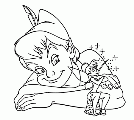 Peter Pan Flying Coloring Pages - Coloring Page