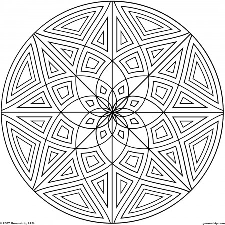 Geometrip.com - Free Geometric Coloring Designs - Circles