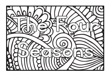 Mindfulness Coloring Pages For Kids - Printable Coloring The Four Seasons |  Teaching Resources