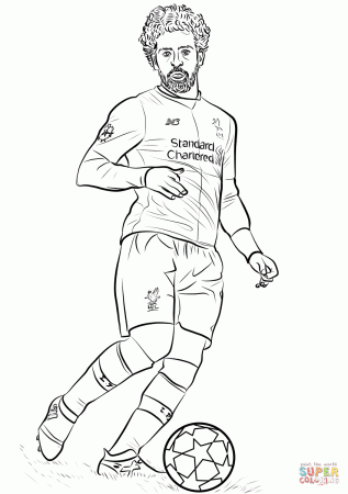 Mohamed Salah coloring page | Free Printable Coloring Pages
